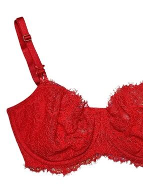 Victorias Secret Dream Angels Push Up Without Padding Red Lace Underwire Bra